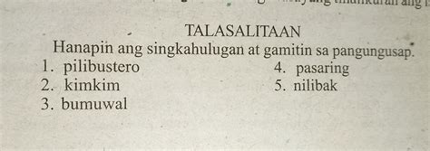 TALASALITAAN Hanapin ang singkahulugan at gamitin sa .
